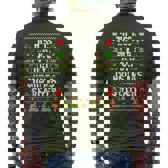 This Is My Its Too Hot Ugly Christmas Sweater Ugly Christmas Men's T-shirt Back Print | Seseable FR