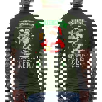 It's The Most Wonderful Time For A Beer Christmas Beer Men's T-shirt Back Print | Mazezy