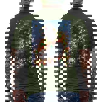 Japanese Monster Kaiju Santazilla Christmas Tree Lights Men's T-shirt Back Print | Mazezy