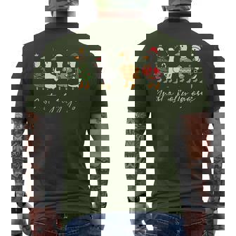 Just A Jolly Cute Goose Merry Goosemas Christmas Xmas Men's T-shirt Back Print - Thegiftio