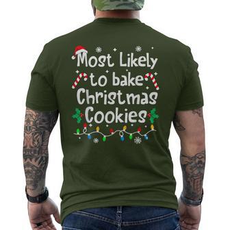 Most Likely To Bake Christmas Cookies Family Matching Men's T-shirt Back Print | Seseable UK