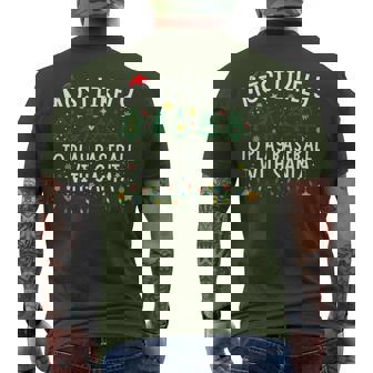 Most Likely To Play Baseball With Santa Matching Christmas Men's T-shirt Back Print - Monsterry