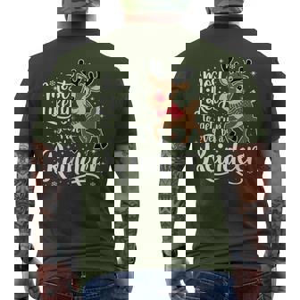 Most Likely To Get Run Over By A Reindeer Christmas Men's T-shirt Back Print - Monsterry