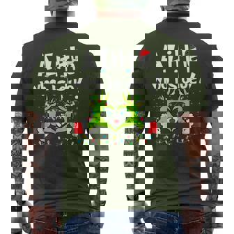 A Little Who Is Due Christmas Pregnancy Announcement Men's T-shirt Back Print | Mazezy