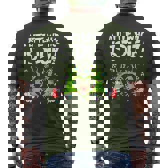 A Little Who Is Due Christmas Pregnancy Announcement Men's T-shirt Back Print | Seseable UK