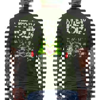 A Little Who Is Due Christmas Pregnancy Announcement Men's T-shirt Back Print | Seseable UK