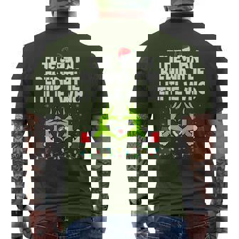 The Man Behind The Little Who Christmas Pregnancy Men's T-shirt Back Print | Mazezy