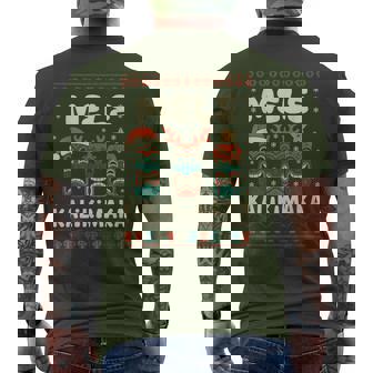 Mele Kalikimaka Hawaii Santa Hawaiian Merry Christmas Tree Men's T-shirt Back Print - Thegiftio