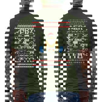 Merry Liftmas Santa Claus Workout Gym Fitness Men's T-shirt Back Print | Seseable CA