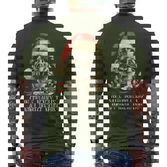 On The Naughty List And I Regret Nothing Rabbit Christmas Men's T-shirt Back Print | Mazezy