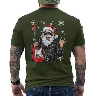 Navidadanta Rock Hand Guitar Rocker Xmas Hombres Niños Niños Camiseta Hombre Estampado Espalda - Regaloses