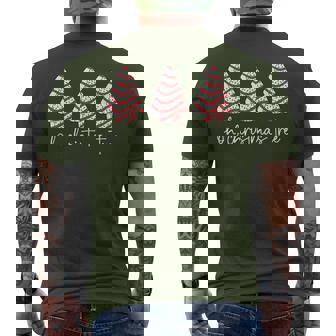 Oh Christmas Tree Cakes Debbie Becky Jen Cake Lovers Xmas Men's T-shirt Back Print | Mazezy