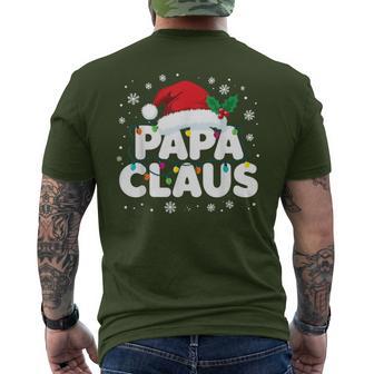 Papa Claus Matching Family Christmas Pajamas Men's T-shirt Back Print - Thegiftio UK