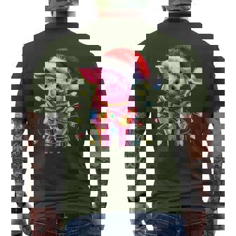 Pig Christmas Light Pig Lover Men's T-shirt Back Print | Seseable CA