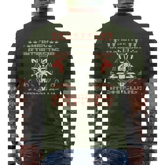 Pull De Noël Merry Antichristmasatan Claus Manche Longue T-shirt imprimé au dos - Cadeauxyz