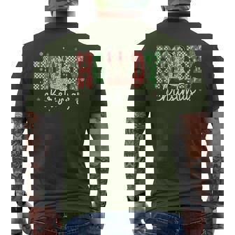 Retro Howdy Christmas Cowgirl Boots Christmas Western Cowboy Men's T-shirt Back Print - Thegiftio