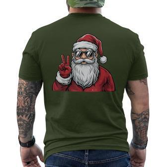 Santa Face Retro Sunglasses Christmas For Boys Men's T-shirt Back Print - Thegiftio UK