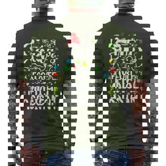 Santa's Favorite Medical Assistant Christmas Men's T-shirt Back Print | Mazezy