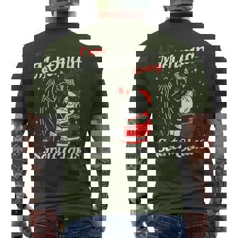 I Saw Mothman Kissing Santa Claus Christmas Santa Men's T-shirt Back Print | Seseable UK