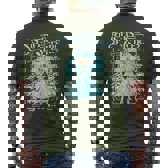 Sisters White Xmas Merry Christmas Snowflake Pajamas Holiday Men's T-shirt Back Print - Monsterry