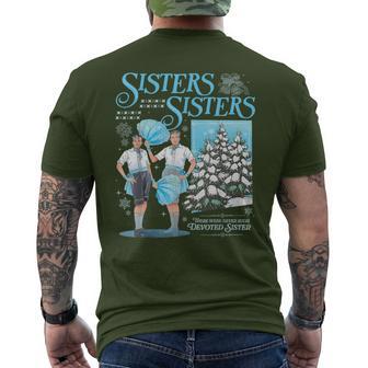 Sisters White Xmas Snowflake Pajamas Holiday Merry Christmas Men's T-shirt Back Print - Thegiftio UK