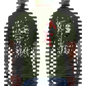 Snowmen Let It Snow Christmas Family Matching Xmas Men's T-shirt Back Print | Mazezy