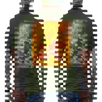 Super Powered Santa Anime Meme Men's T-shirt Back Print | Seseable CA