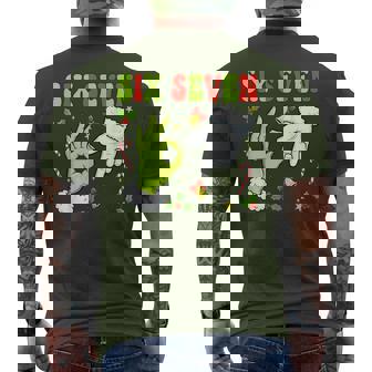 Trending Six Seven Christmas Meme 67 Xmas Christmas Men's T-shirt Back Print | Mazezy