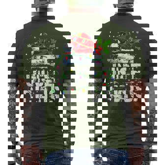 Uncle Claus Xmas Christmas Lights Pajama Family Matching Men's T-shirt Back Print | Seseable CA