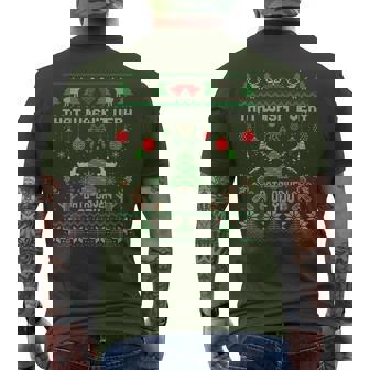 That Wasn't Very Data Driven Of You Ugly Christmas Sweaters Men's T-shirt Back Print - Monsterry