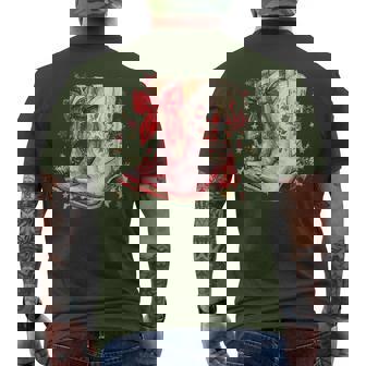 Western Christmas Family Pajamas Bow Cowgirl Cowboy Boots Men's T-shirt Back Print | Mazezy