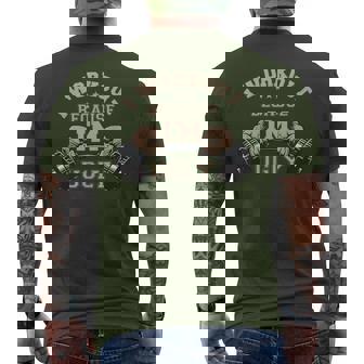 I Workout Because I'm Ugly Weightlifting Work Out Gym Lifes Men's T-shirt Back Print | Mazezy