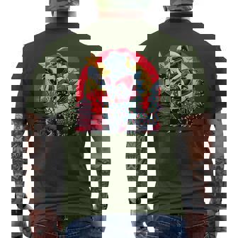 Xmas Christmas Santazilla Holiday Monster Dinosaur Men's T-shirt Back Print | Seseable CA