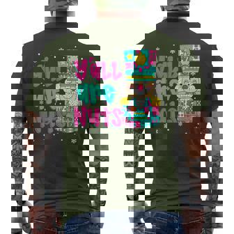 Y'all Are Nuts Nutcracker Pink Christmas Matching Family Men's T-shirt Back Print | Mazezy