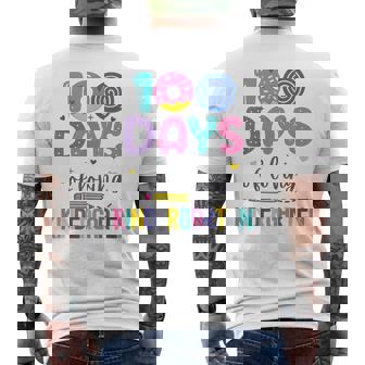 100 Days Of Loving Kindergarten 100Th Day Of School Men's T-shirt Back Print - Thegiftio
