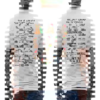 12 Cats Of Christmas Christmas Cat Lover Xmas Holiday Men's T-shirt Back Print - Thegiftio