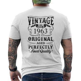 1963 Original Birth Year Vintage Made In 1963 Men's T-shirt Back Print - Thegiftio UK