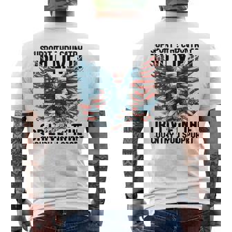 4Th Of July American Flag Support The Country You Live In Men's T-shirt Back Print | Mazezy