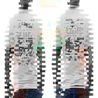 6-7 Christmas Ugly Sweater Six Seven Xmas 67 Meme Santa Elfs Men's T-shirt Back Print | Mazezy