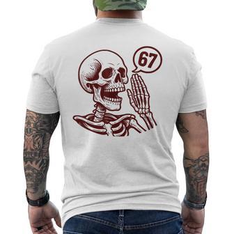 67 Halloween Skeleton Six Seven Meme Brainrot Boys Men's T-shirt Back Print - Thegiftio UK
