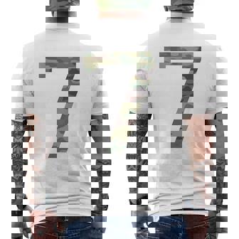 7 ジャージ ユニフォーム バーシティ スポーツ 迷彩 カモフラージュ 7Th メンズTシャツ バックプリント - Kawaiitshirt