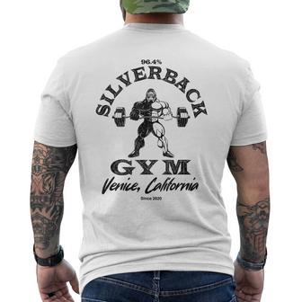 964 Silverback Gym Apparel Venice Beach California Retro Men's T-shirt Back Print - Thegiftio UK