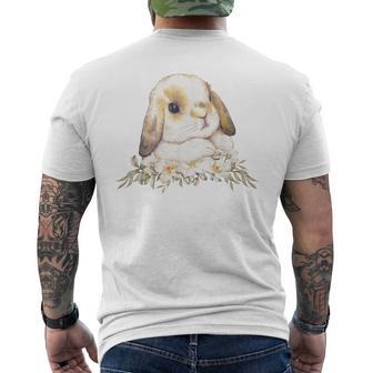 Adorable Rabbit Face Cute Bunny Holland Lop Lover Men's T-shirt Back Print - Thegiftio UK
