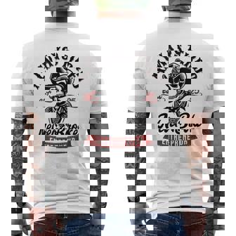 Always Tired Not Broke Skull Cowboy Grind Hustle Tank Top Men's Back Print T-Shirt | Mazezy