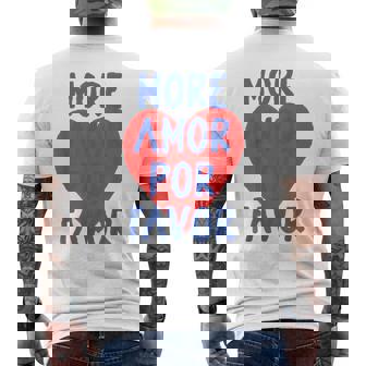 More Amor Por Favor Red Heart Cute Spanish Love Quote Men's T-shirt Back Print - Monsterry