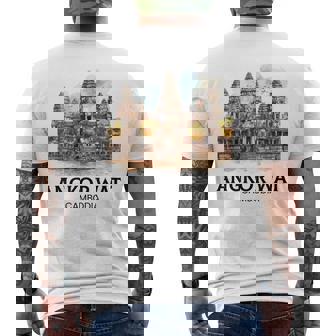Angkor Wat Cambodian Khmer Cambodian Men's T-shirt Back Print | Mazezy