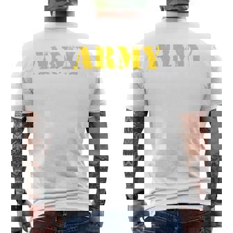 Army Military Vintage Tactical Men's T-shirt Back Print - Monsterry