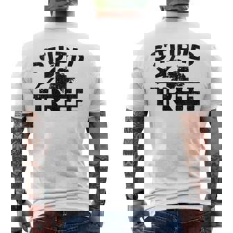 Aviation Model Pilot Stupid Tree RC Plane Men's Back Print T-Shirt | Mazezy