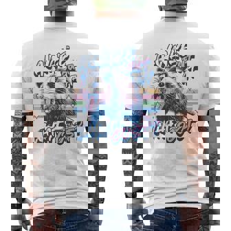 Awake But At What Cost Always Tired Opossum Lover Men's T-shirt Back Print - Thegiftio