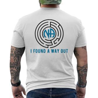 Back Print I Found A Way Out Maze Na Narcotics Anonymous Men's T-shirt Back Print - Thegiftio UK